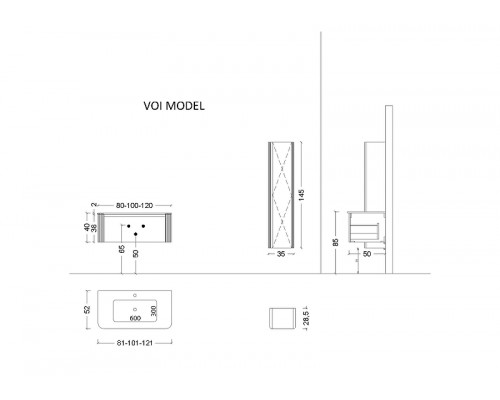 Тумба под раковину Boheme Armadi Art Voi 80 782-080-R-D подвесная цвет Daphne
