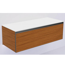 Тумба под раковину Boheme Armadi Art Quatro 1 120 790-M1-120-W-A-LED подвесная цвет Ива профиль Антрацит