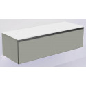 Тумба под раковину Boheme Armadi Art Quatro 2 140 790-M2-140(70+70)-L-A-LED подвесная цвет Luna профиль Антрацит