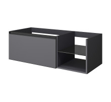 Тумба под раковину Boheme Armadi Art Quatro 6 120 790-M6-120-A-A-LED подвесная цвет Антрацит профиль Антрацит