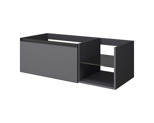 Тумба под раковину Boheme Armadi Art Quatro 6 120 790-M6-120-A-A-LED подвесная цвет Антрацит профиль Антрацит