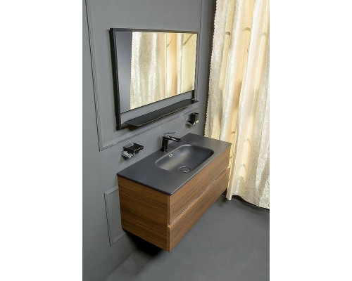 Тумба с раковиной Boheme Armadi Art Vallessi 100 837-100-D+Armadi Art Vallessi 100 838-100-A подвесная Dark Oak