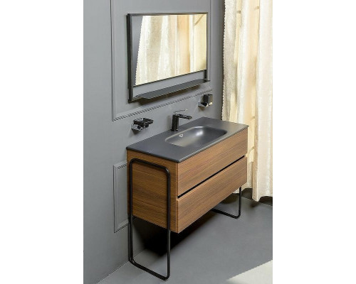 Тумба с раковиной Boheme Armadi Art Vallessi 100 837-100-D+Armadi Art Vallessi 100 838-100-A подвесная Dark Oak