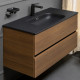 Тумба с раковиной Boheme Armadi Art Vallessi 100 837-100-D+Armadi Art Vallessi 100 838-100-A подвесная Dark Oak