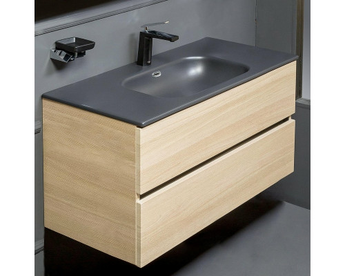 Купить Тумба под раковину Boheme Armadi Art Vallessi 100 837-100-L подвесная Light Oak в магазине сантехники Santeh-Crystal.ru