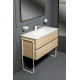 Купить Тумба под раковину Boheme Armadi Art Vallessi 100 837-100-L подвесная Light Oak в магазине сантехники Santeh-Crystal.ru