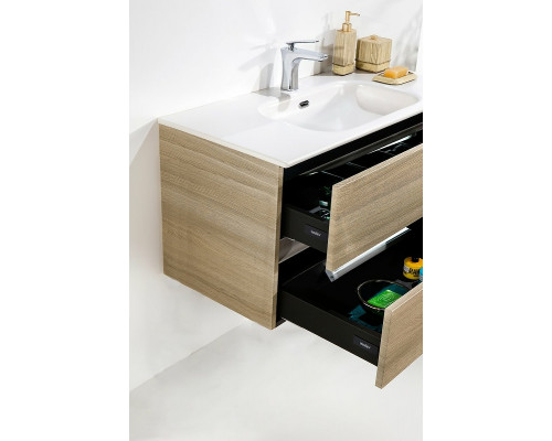 Купить Тумба под раковину Boheme Armadi Art Vallessi 100 837-100-L подвесная Light Oak в магазине сантехники Santeh-Crystal.ru