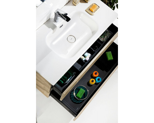 Купить Тумба под раковину Boheme Armadi Art Vallessi 100 837-100-L подвесная Light Oak в магазине сантехники Santeh-Crystal.ru