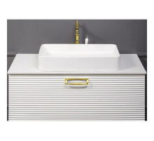 Тумба под раковину Boheme Armadi Art Vallessi Avangarde Linea 100 842-100-WG подвесная Белая Золото