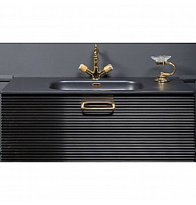 Тумба под раковину Boheme Armadi Art Vallessi Avangarde Linea 100 842-100-BG подвесная Черная Золото
