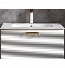 Тумба под раковину Boheme Armadi Art Vallessi Avangarde Linea 80 842-080-WG подвесная Белая Золото