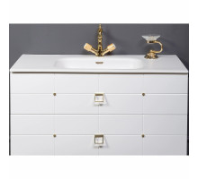 Тумба под раковину Boheme Armadi Art Vallessi Avangarde Piazza 100 841-100-WG подвесная Белая Золото