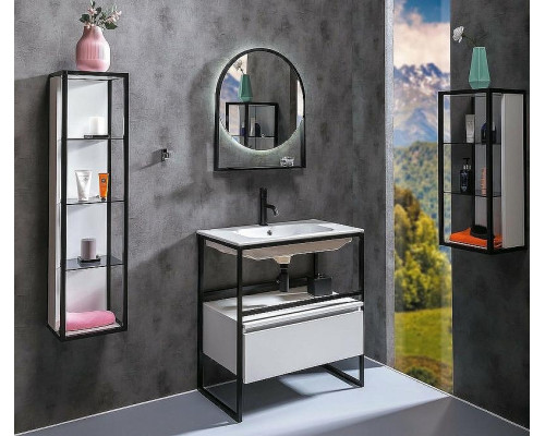 Шкаф пенал Boheme Armadi Art Loft 30 896-W подвесной Белый Черный