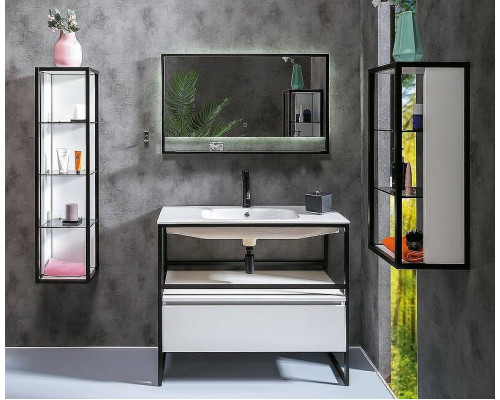 Шкаф пенал Boheme Armadi Art Loft 30 896-W подвесной Белый Черный