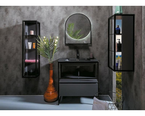 Шкаф пенал Boheme Armadi Art Loft 30 895-A подвесной Антрацит Черный