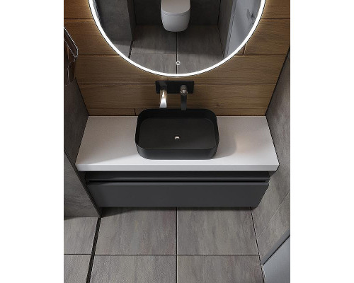 Тумба Boheme Armadi Art Vallessi UNO-S 100 897-100-A mat подвесная Антрацит матовый