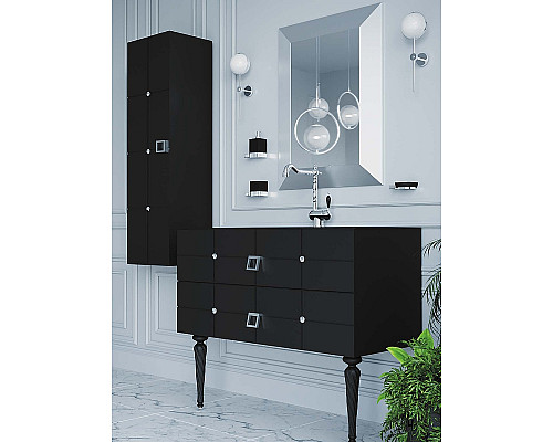 Santeh-Crystal.ru: Шкаф пенал Boheme Armadi Art Vallessi Avantgarde Piazza 35 844-BCR подвесной Черный Хром Купить Шкаф пенал Boheme Armadi Art Vallessi Avantgarde Piazza 35 844-BCR подвесной Черный Хром в магазине сантехники Santeh-Crystal.ru