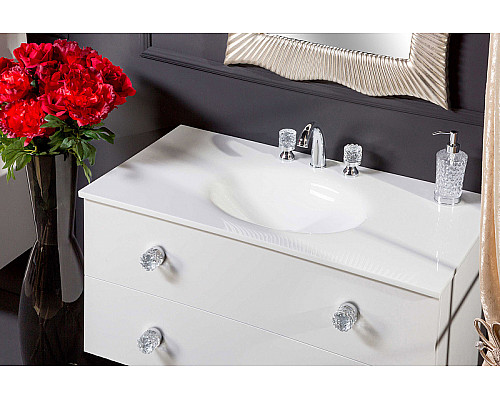 Приобрести Тумба под раковину Boheme Armadi Art NeoArt 110 831-110-WH подвесная White в магазине сантехники Santeh-Crystal.ru