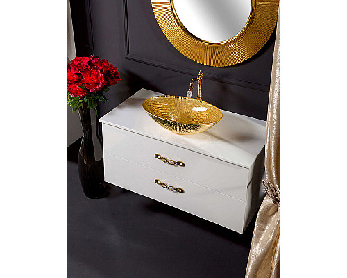 Приобрести Тумба под раковину Boheme Armadi Art NeoArt 110 831-110-WH подвесная White в магазине сантехники Santeh-Crystal.ru