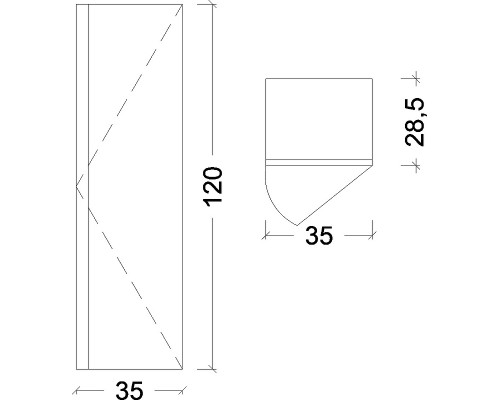 Заказать Шкаф пенал Boheme Armadi Art Capolda 35 849-120-WW подвесной Белый Дерево в магазине сантехники Santeh-Crystal.ru