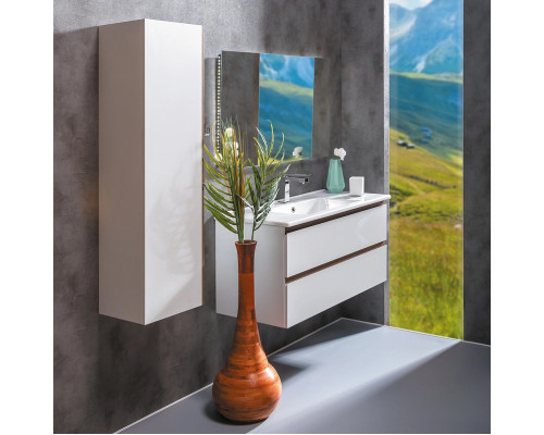 Приобрести Тумба под раковину Boheme Armadi Art Capolda 100 849-100-WW подвесная Белая Дерево в магазине сантехники Santeh-Crystal.ru