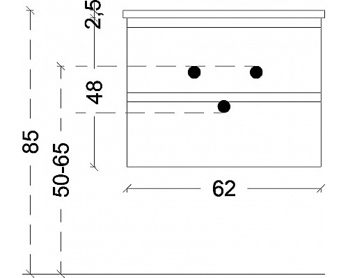 Заказать Тумба под раковину Boheme Armadi Art Capolda 65 849-065-LW подвесная Light Wood в магазине сантехники Santeh-Crystal.ru