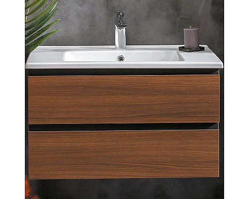 Заказать Тумба под раковину Boheme Armadi Art Capolda 85 849-085-D подвесная Dark wood в магазине сантехники Santeh-Crystal.ru