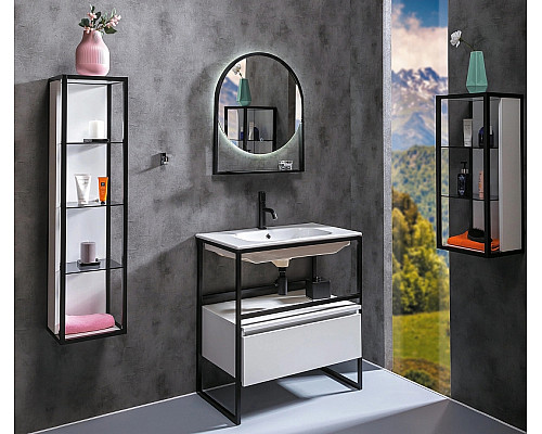 Купить Тумба Boheme Armadi Art Loft 80 894-080-W подвесная Белая в магазине сантехники Santeh-Crystal.ru