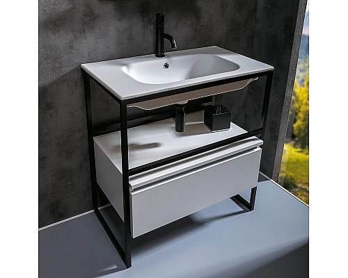 Купить Тумба Boheme Armadi Art Loft 80 894-080-W подвесная Белая в магазине сантехники Santeh-Crystal.ru