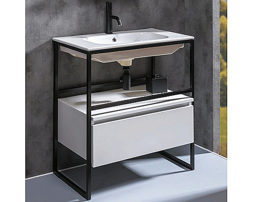 Купить Тумба Boheme Armadi Art Loft 80 894-080-W подвесная Белая в магазине сантехники Santeh-Crystal.ru