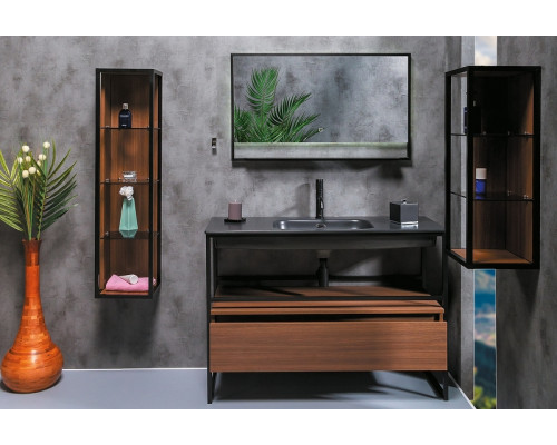 Заказать Подвесной шкаф Boheme Armadi Art Loft 30 895-D Dark wood в магазине сантехники Santeh-Crystal.ru