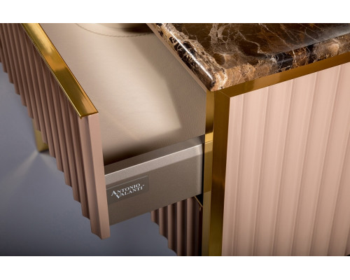 Купить Тумба под раковину Boheme Armadi Art Monaco 100 867-100-CPG Капучино глянец Золото в магазине сантехники Santeh-Crystal.ru