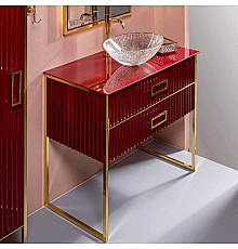 Тумба под раковину Boheme Armadi Art Monaco 100 867-100-RG Бордо глянец Золото