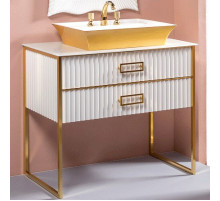 Тумба под раковину Boheme Armadi Art Monaco 100 867-100-WG Белый глянец Золото