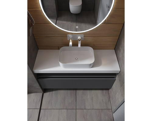 Приобрести Тумба Boheme Armadi Art Flat Vallessi Uno-S 120 897-120-A glossy подвесная Антрацит глянец в магазине сантехники Santeh-Crystal.ru