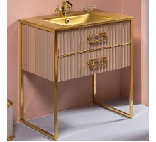 Тумба под раковину Boheme Armadi Art Monaco 80 866-080-CPG Капучино глянец Золото