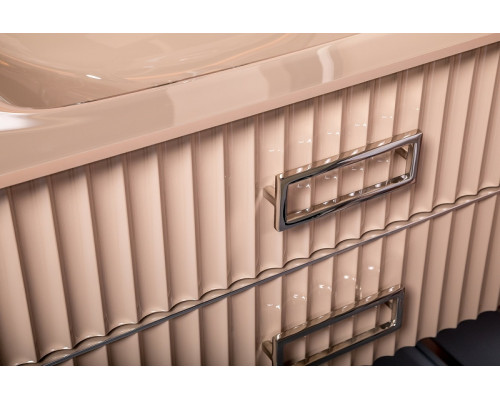 Купить Тумба под раковину Boheme Armadi Art Monaco 100 866-100-CPCR Капучино глянец Хром в магазине сантехники Santeh-Crystal.ru