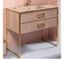 Тумба под раковину Boheme Armadi Art Monaco 100 866-100-CPG Капучино глянец Золото