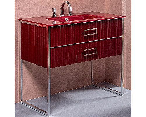 Santeh-Crystal.ru: Тумба под раковину Boheme Armadi Art Monaco 100 866-100-RCR Бордо глянец Хром Купить Тумба под раковину Boheme Armadi Art Monaco 100 866-100-RCR Бордо глянец Хром в магазине сантехники Santeh-Crystal.ru
