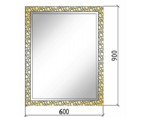 Зеркало Boheme Armadi Art NeoArt Aura 60 536 с подсветкой Золото