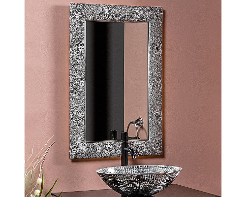 Купить Зеркало Boheme Armadi Art NeoArt Aura 60 538 с подсветкой Серебро в магазине сантехники Santeh-Crystal.ru