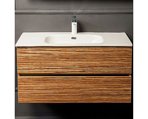 Заказать Тумба под раковину Boheme Armadi Art Vallessi 80 837-080-Z подвесная Зебрано глянец в магазине сантехники Santeh-Crystal.ru