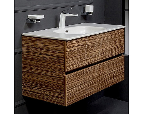 Заказать Тумба под раковину Boheme Armadi Art Vallessi 80 837-080-Z подвесная Зебрано глянец в магазине сантехники Santeh-Crystal.ru