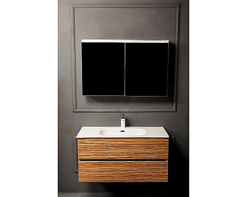 Заказать Тумба под раковину Boheme Armadi Art Vallessi 80 837-080-Z подвесная Зебрано глянец в магазине сантехники Santeh-Crystal.ru