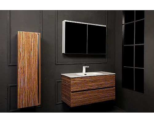 Заказать Тумба под раковину Boheme Armadi Art Vallessi 80 837-080-Z подвесная Зебрано глянец в магазине сантехники Santeh-Crystal.ru