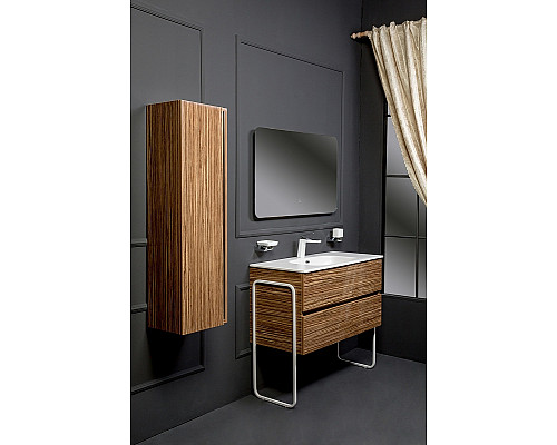 Заказать Тумба под раковину Boheme Armadi Art Vallessi 80 837-080-Z подвесная Зебрано глянец в магазине сантехники Santeh-Crystal.ru