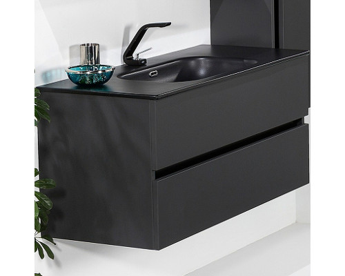 Приобрести Тумба под раковину Boheme Armadi Art Vallessi 80 837-080-A matt подвесная Антрацит матовый в магазине сантехники Santeh-Crystal.ru