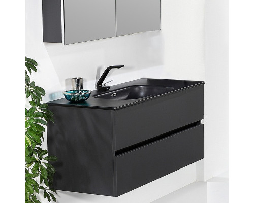 Приобрести Тумба под раковину Boheme Armadi Art Vallessi 80 837-080-A matt подвесная Антрацит матовый в магазине сантехники Santeh-Crystal.ru