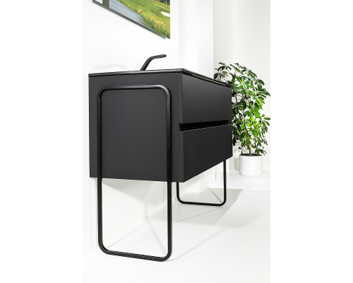 Приобрести Тумба под раковину Boheme Armadi Art Vallessi 80 837-080-A matt подвесная Антрацит матовый в магазине сантехники Santeh-Crystal.ru