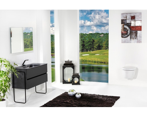 Приобрести Тумба под раковину Boheme Armadi Art Vallessi 80 837-080-A matt подвесная Антрацит матовый в магазине сантехники Santeh-Crystal.ru